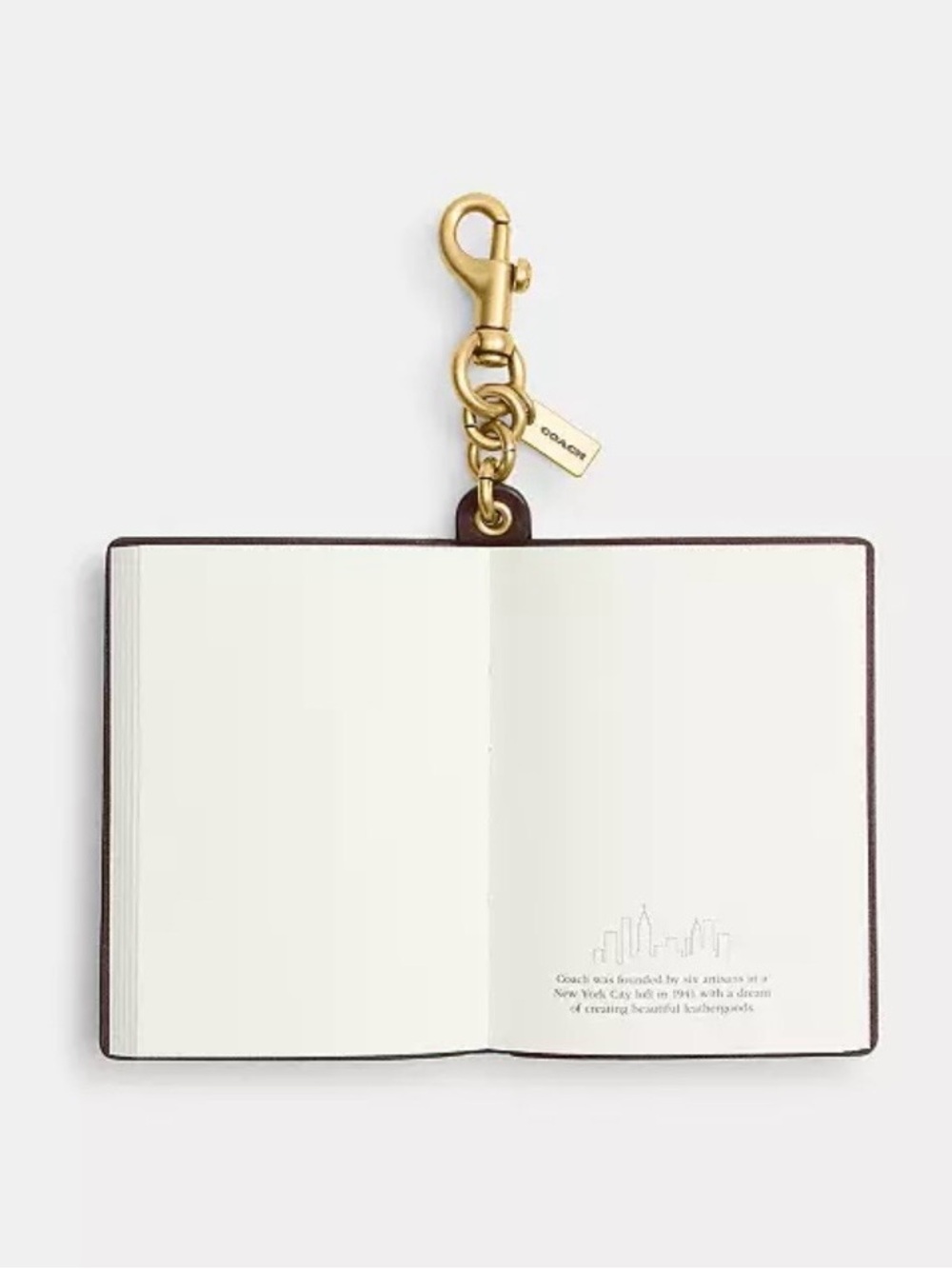 Coach Leather Notebook Charm in Maple - Picture 8 of 9